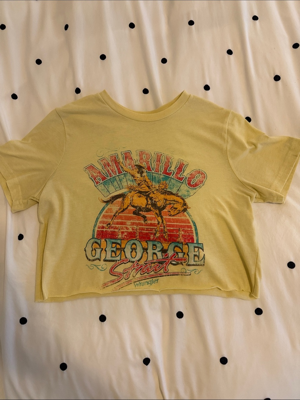 Wrangler Yellow Graphic Rodeo Crop Tee